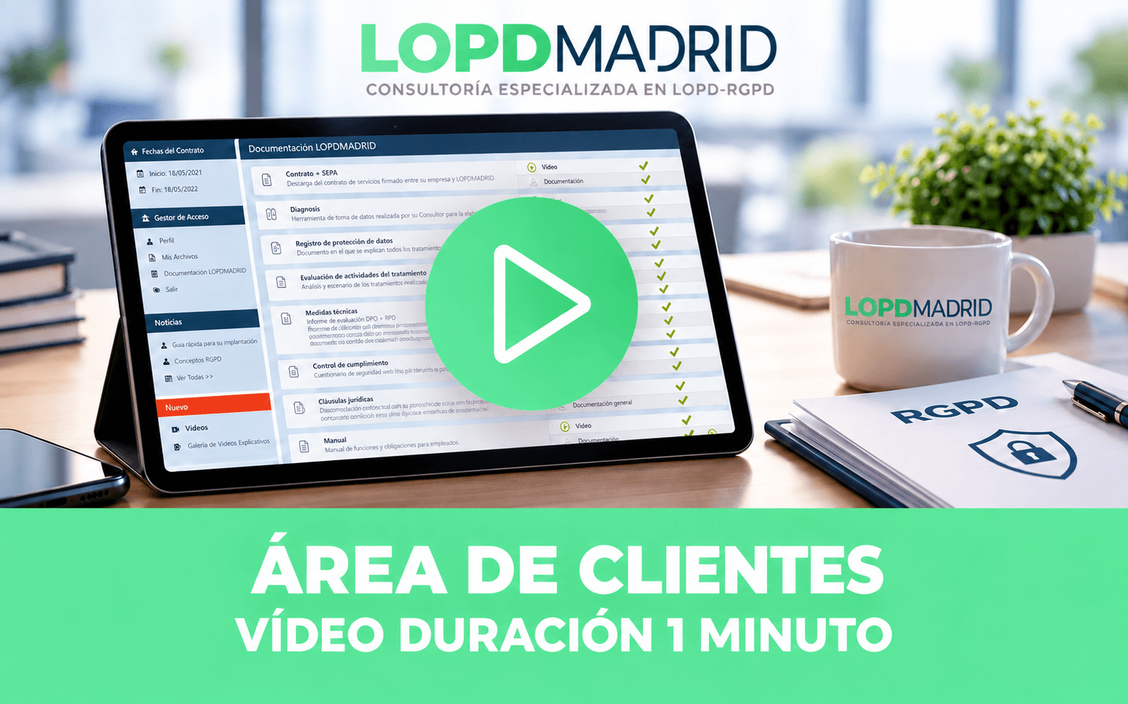Fragmento de vídeo del Área de Clientes